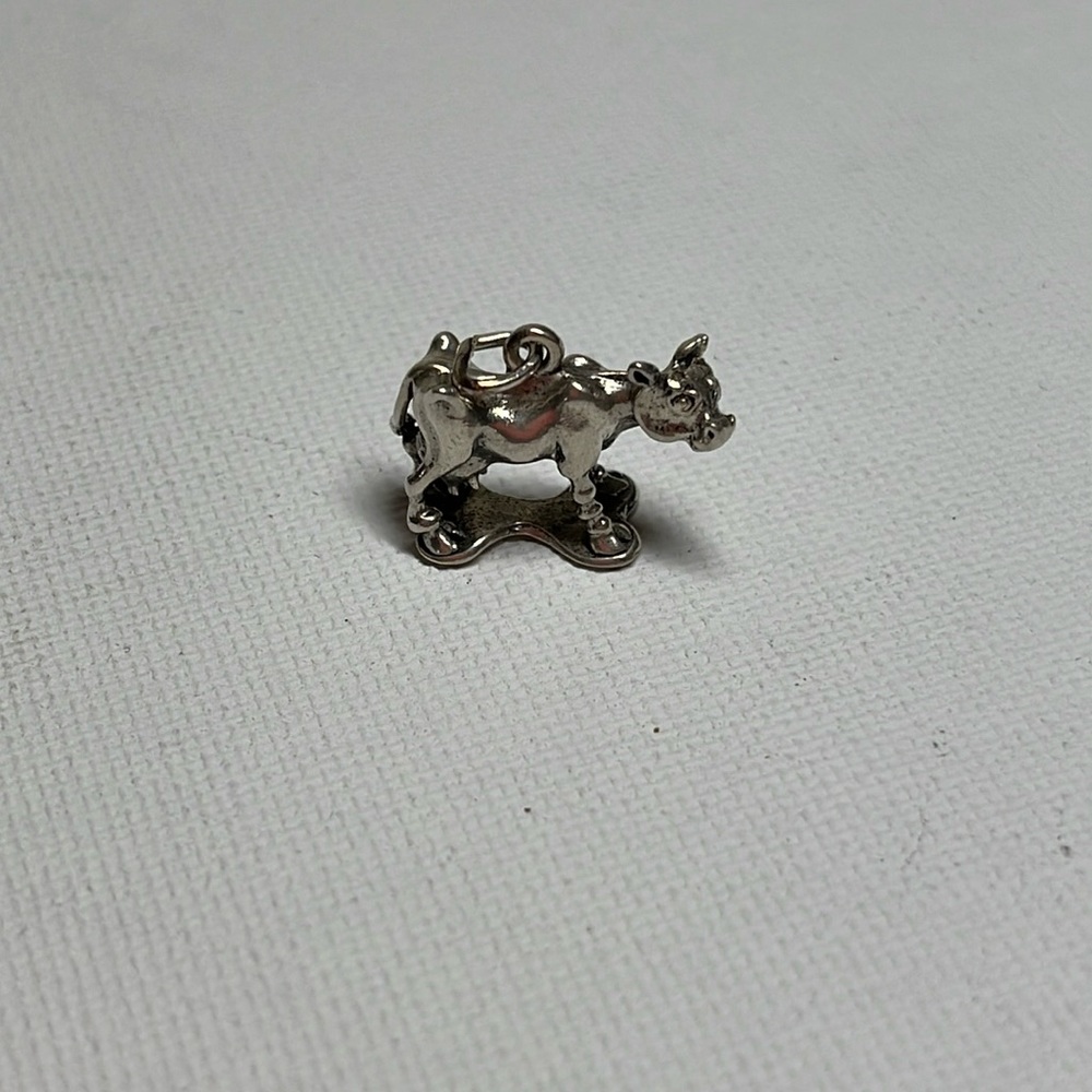 Sterling Silver cow charm